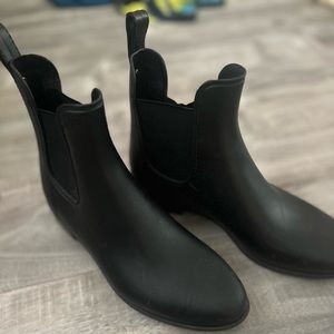 Target Black Leather Boots Size 8